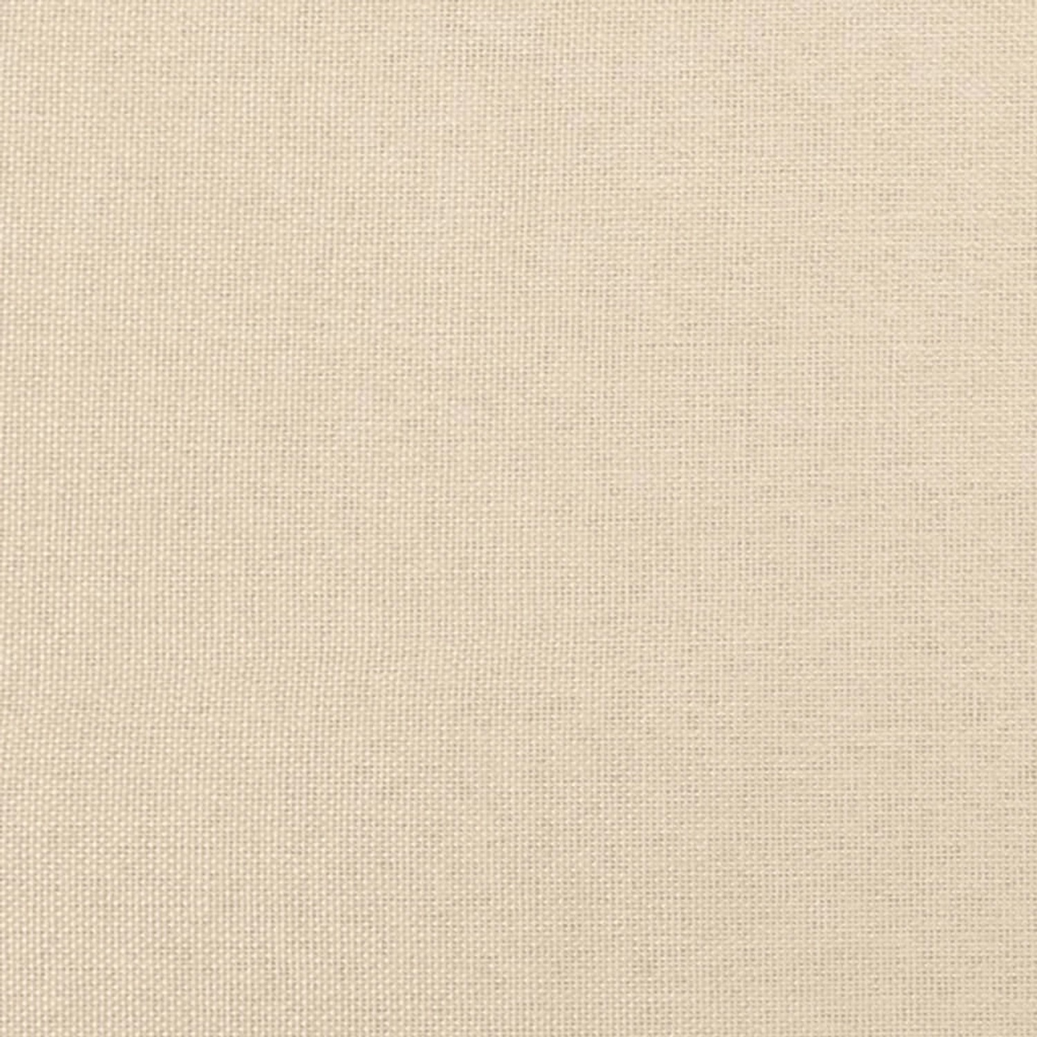 Nahaufnahme des creme-farbenen Stoffbezugs vom vidaXL Boxspringbett 120x190 cm.