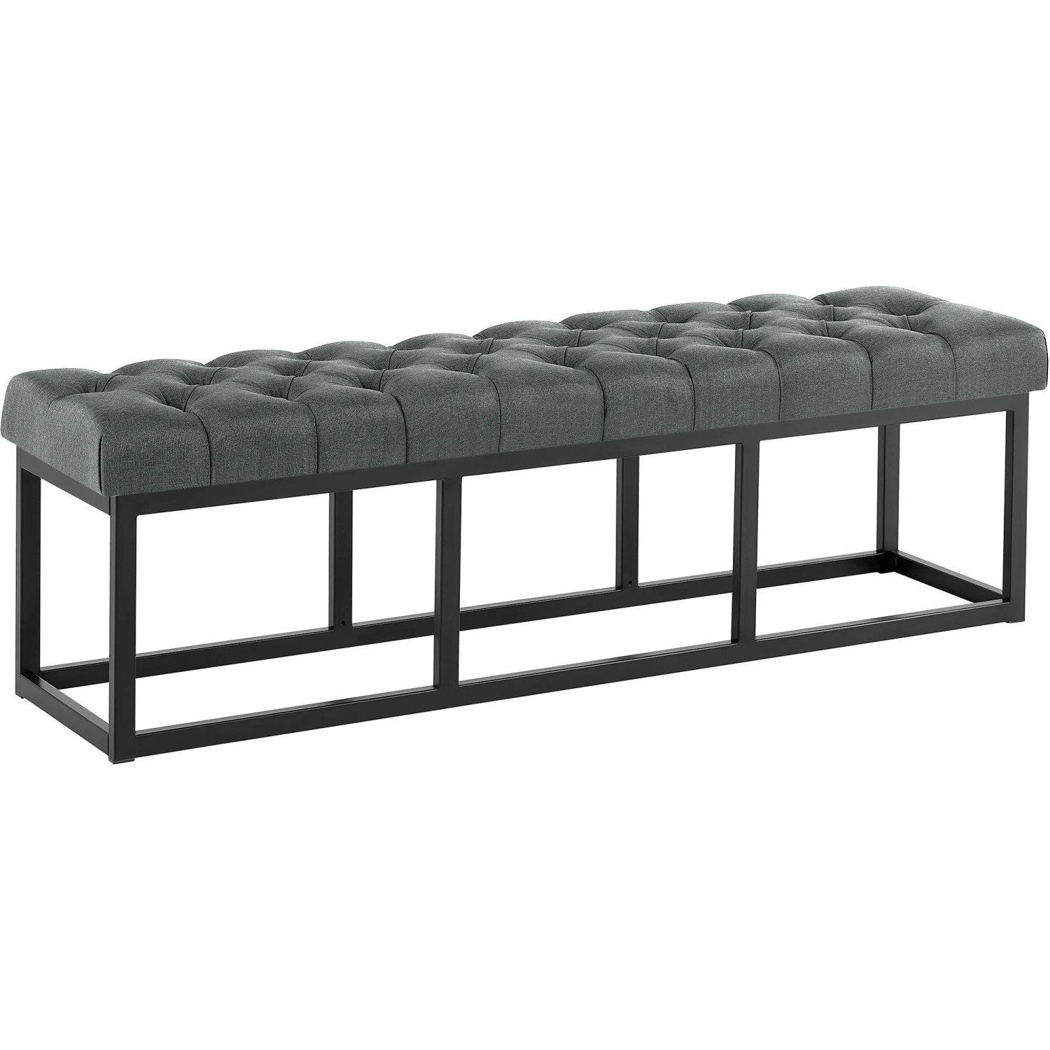 CLP Sitzbank Amun Stoff Schwarz dunkelgrau/150 cm