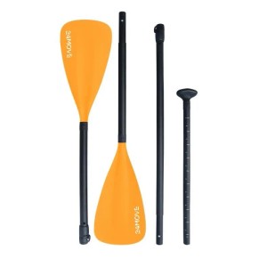 24Move Doppelpaddel 2in1, orange, für SUP-Board und Kajak, aus Aluminium, 230 cm lang.