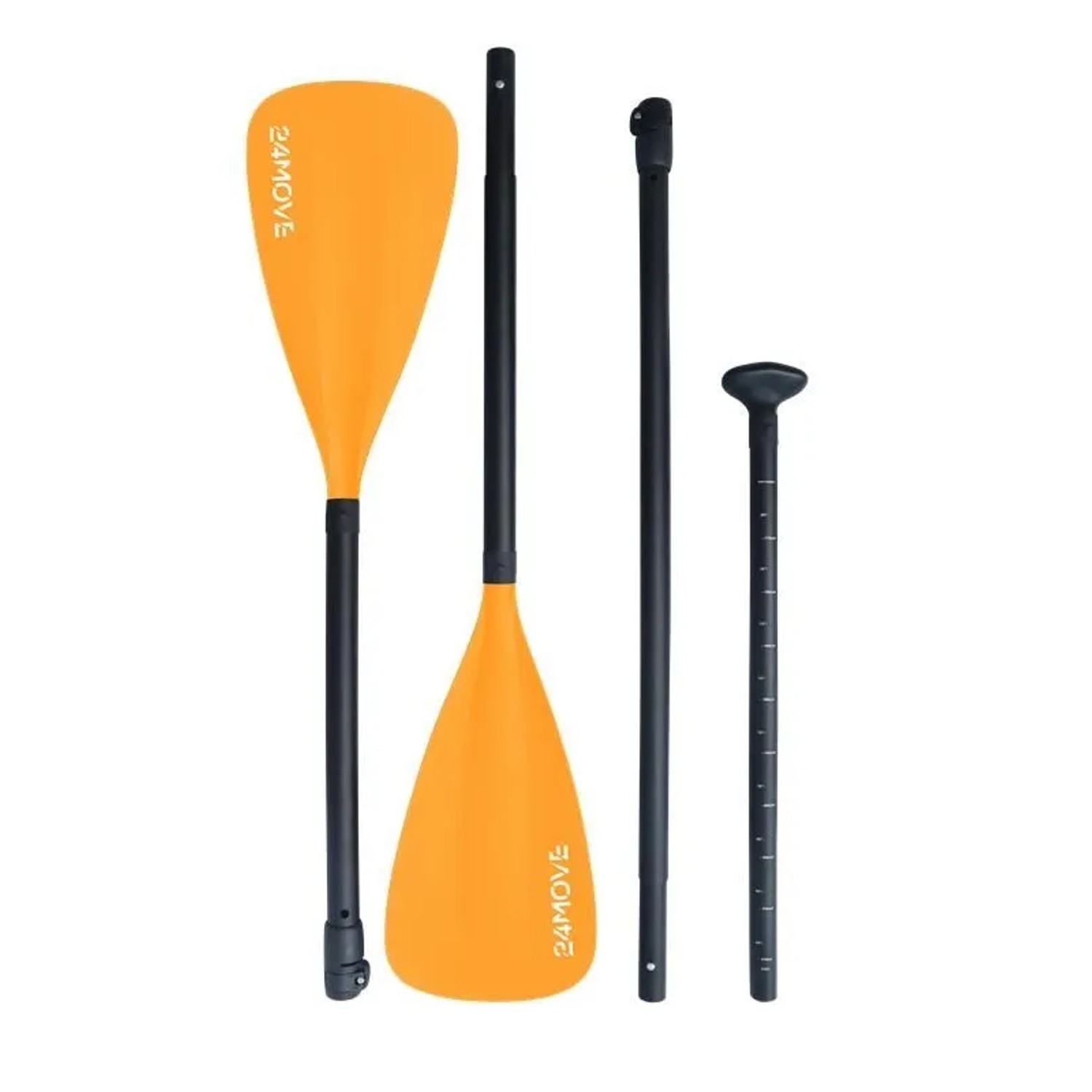 24Move Paddel Doppelpaddel 2in1 - SUP Stand Up Board- Kajak - Aluminium 230cm - Orange