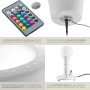 Tectake LED-Leuchtzylinder: Fernbedienung, Erdspieß, spritzwassergeschützte Oberfläche & E27 LED-Leuchtmittel.