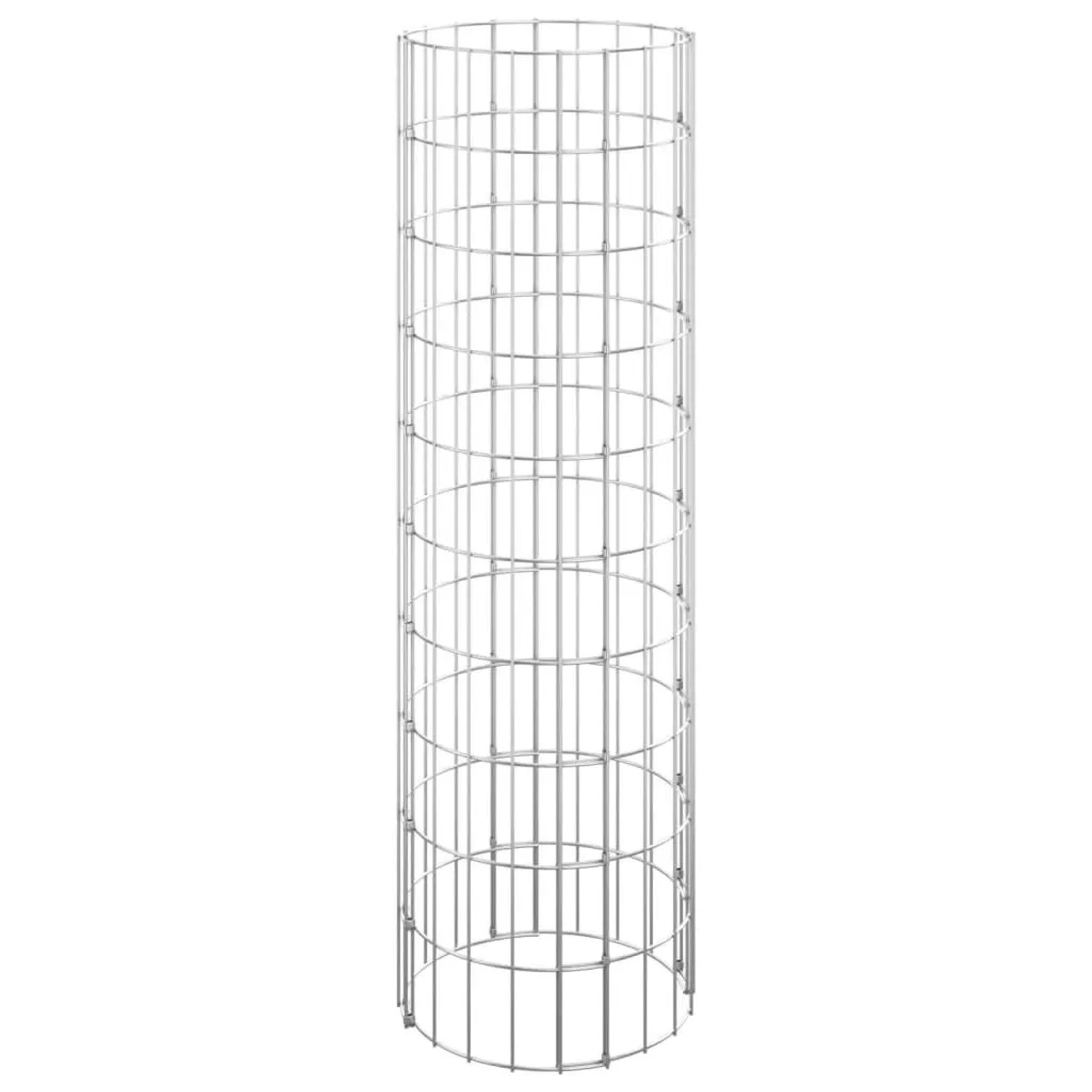 vidaXL Gabionen-Säule Rund Verzinkter Stahl Ø30x100 cm 152012