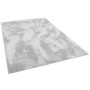 Pergamon Luxus Fellteppich Pearl Grau, 160x230cm. Weicher, grauer Kunstfellteppich mit marmorierter Optik.