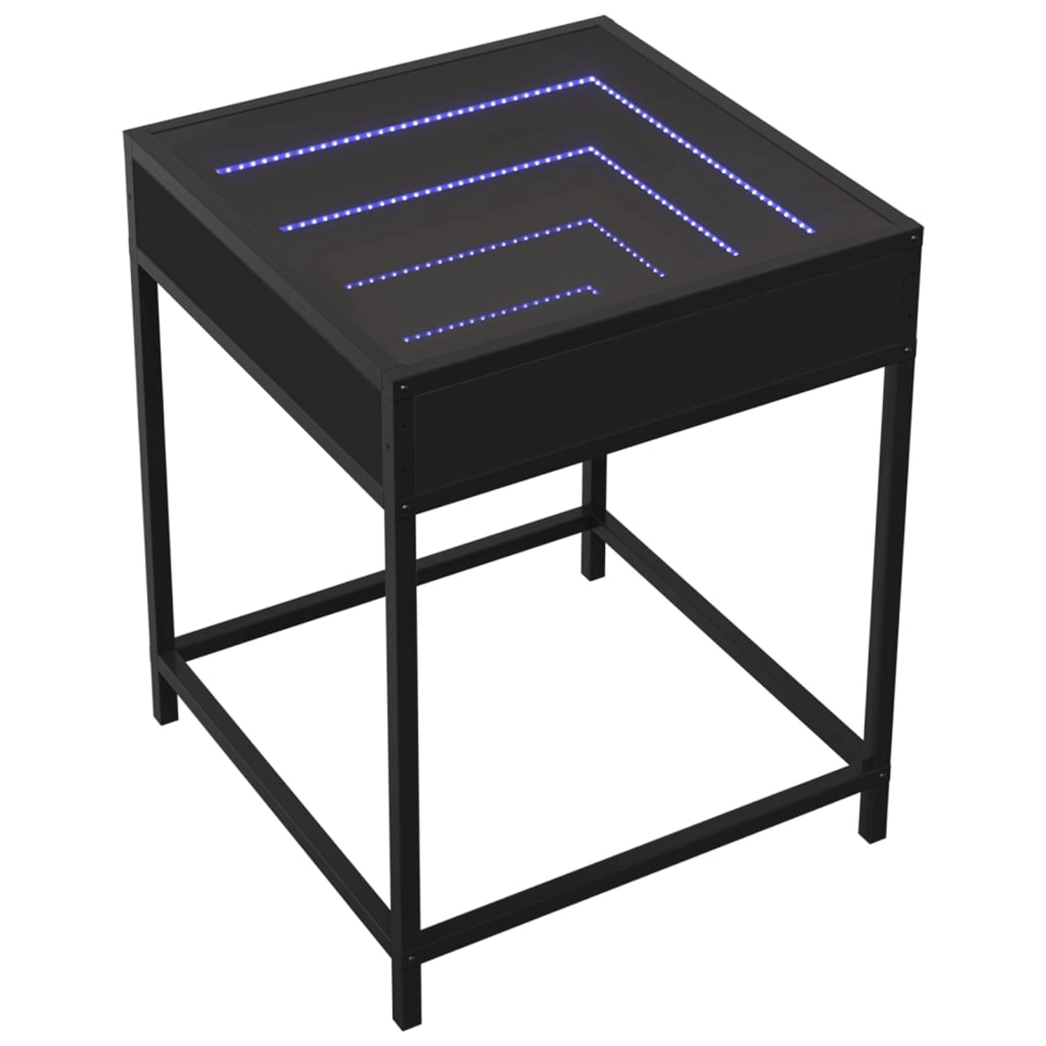vidaXL Nachttisch mit Infinity-LED Schwarz 40x40x51 cm 3284091 günstig online kaufen