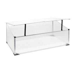 Wiltec Frühbeet Alu 100X60X40Cm Frühbeetkasten Gewächshaus Treibhaus Arretierbar