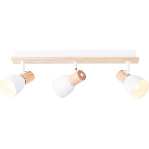 Brilliant Spotbalken Daintree, 3-flammig, weiß/natur, drehbare Spots für flexible Beleuchtung.