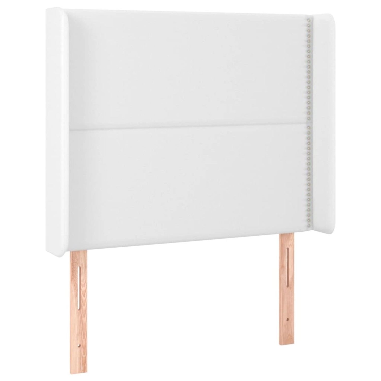 vidaXL LED Kopfteil Weiß 93x16x118/128 cm Kunstleder 3123987
