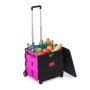 Relaxdays Einkaufstrolley ABS Aluminium Pink Klappbar 99 cm x 45,5 cm x 37,5 cm 3 kg