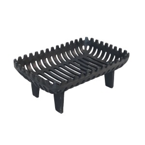 Relaxdays Kaminrost Gusseisen Schwarz mit Standfüßen 16 cm x 42 cm x 28 cm 6,5 kg