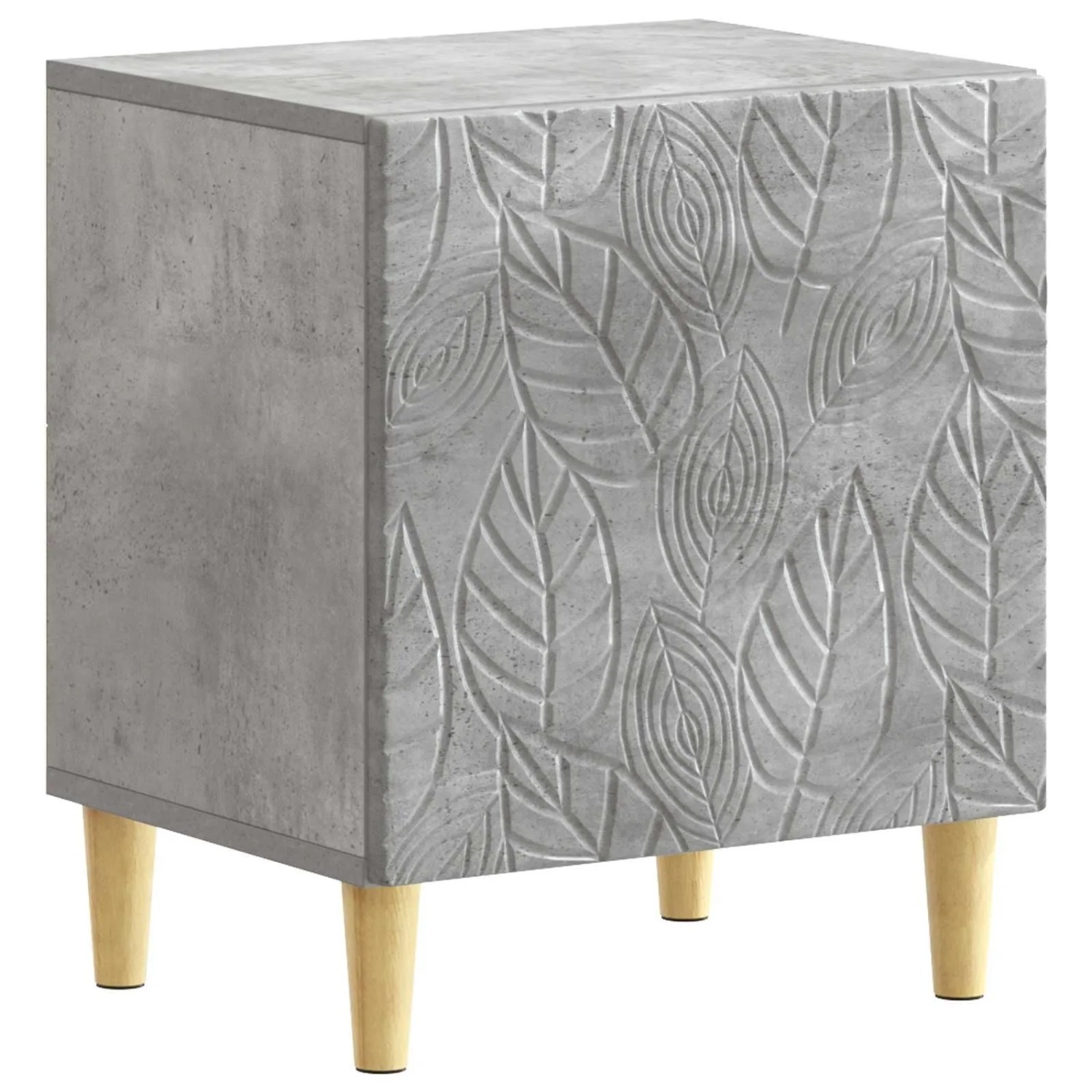 vidaXL Nachttisch Betongrau 43 x 34,5 x 50 cm Holzwerkstoff 895031