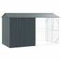vidaXL Vogelkäfig Anthrazit 430 x 208 x 247 cm Verzinkter Stahl 3325153_4