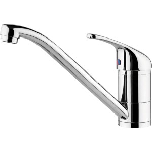 Pyramis Einhebelmischer Modo in Chrom mit hohem, schwenkbarem Auslauf.