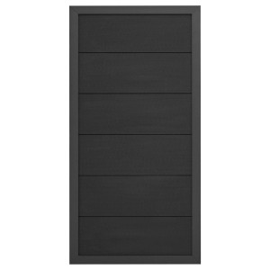 GartenLand WPC Zaun Set Classico, 90x180 cm, anthrazit mit Alu-Rahmen. Sichtschutz für Garten.