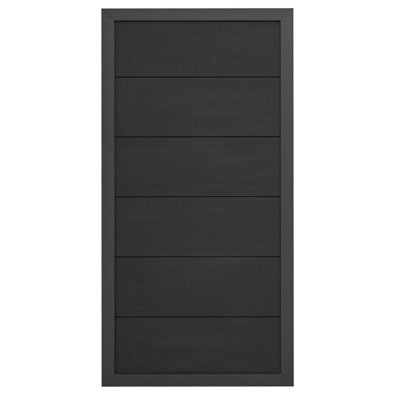 GartenLand WPC Zaun Set Classico ca. 90 x 180 cm Sichtschutz Anthrazit mit günstig online kaufen