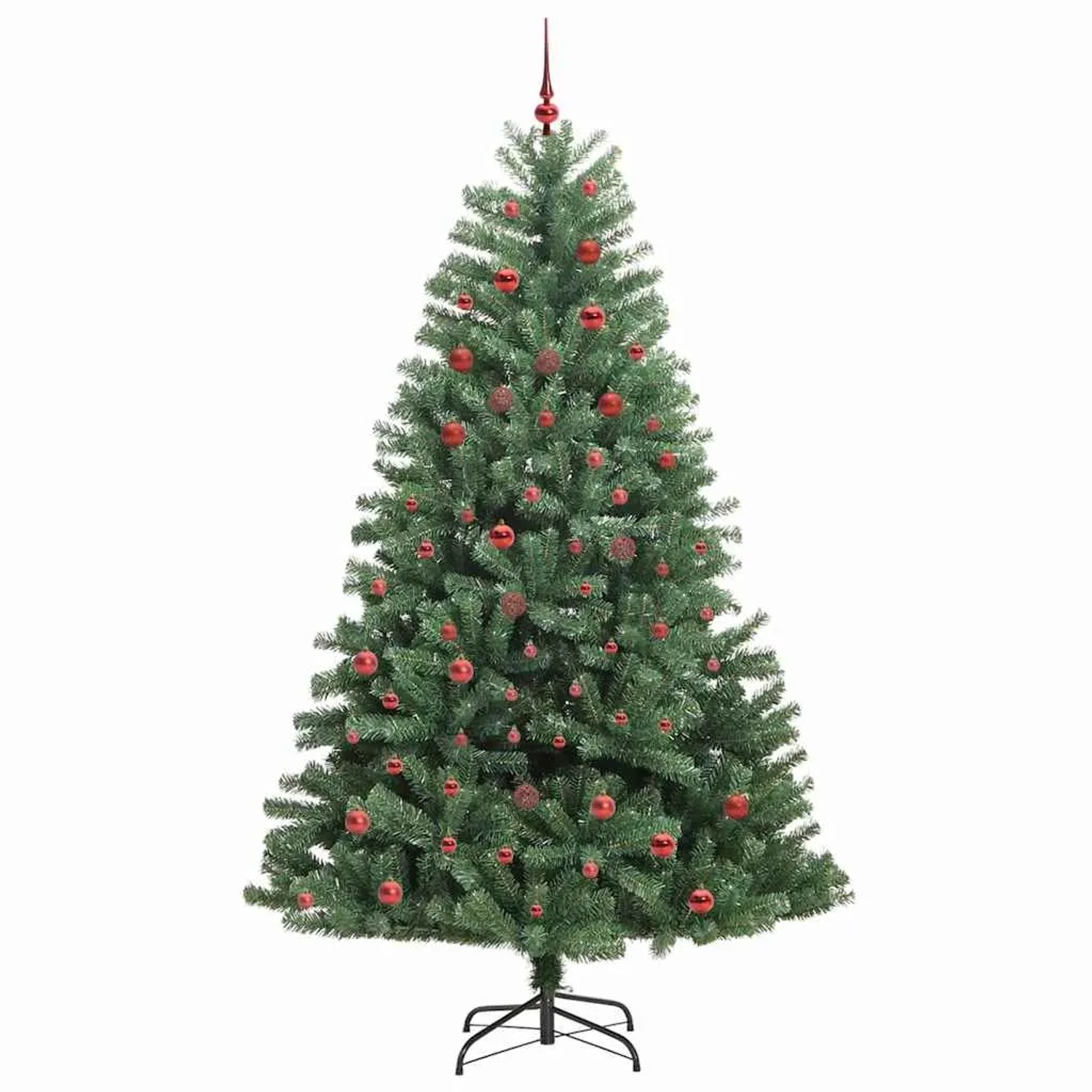 vidaXL Künstlicher Klappbarer Weihnachtsbaum mit 300 LEDs Grün 210 cm 3395496