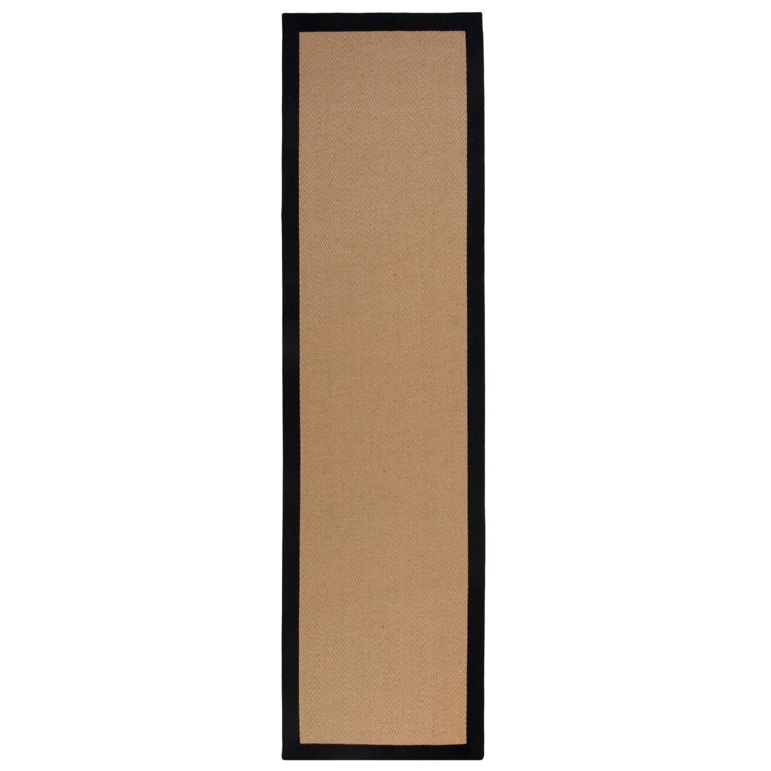 Flair Rugs Kurzflorteppich Kira Jute 60 cm x 800 cm Beige-Schwarz