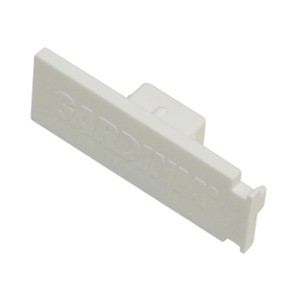 Gardinia Endstück, 2er-Pack, für 1-läufige Vorhangschiene GE1, weiß, aus Kunststoff.