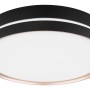 Schwarze Globo LED-Deckenleuchte Manni, Ø 38,5 cm, dimmbar mit Fernbedienung.
