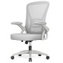 Rattantree Ergonomischer Drehstuhl mit Klapparmlehnen Höhenverstellbar Mesh Rückenlehne Grau