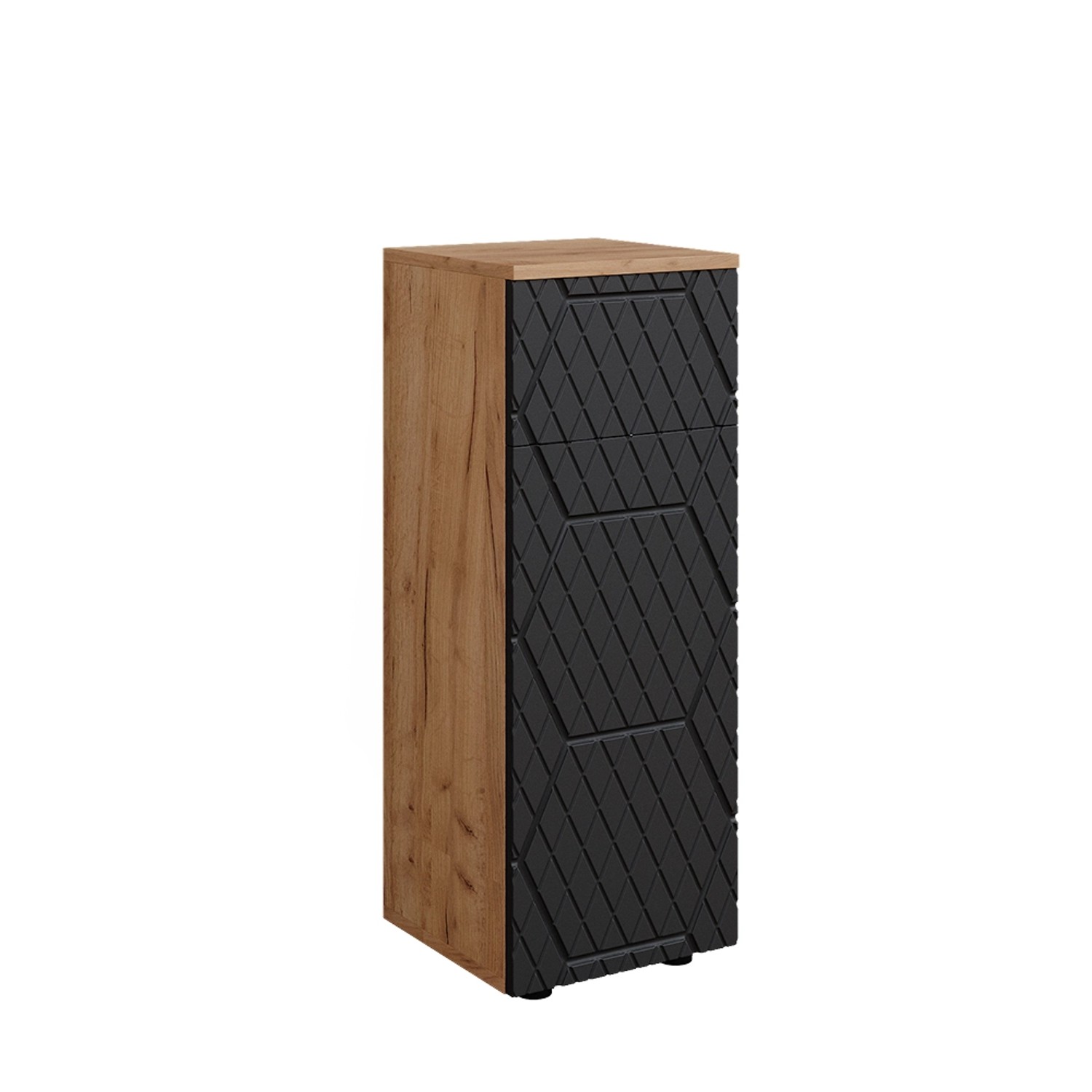 Vicco Midischrank Irma Goldkraft Eiche/Anthrazit 30 x 81 cm mit 1 Schublade 2 Fächer Badezimmer