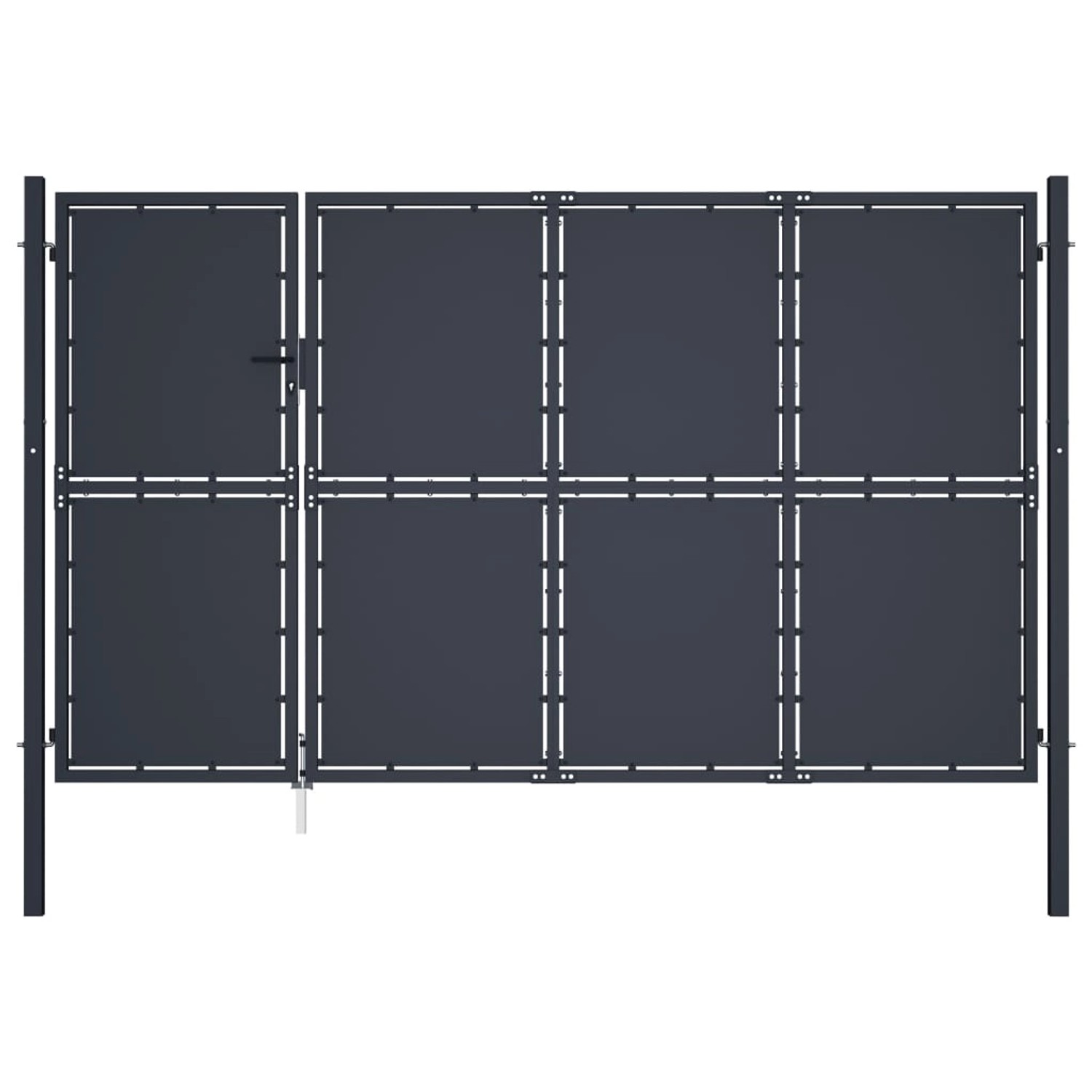 vidaXL Gartentor Stahl 350 x 200 cm Anthrazit 144540 günstig online kaufen