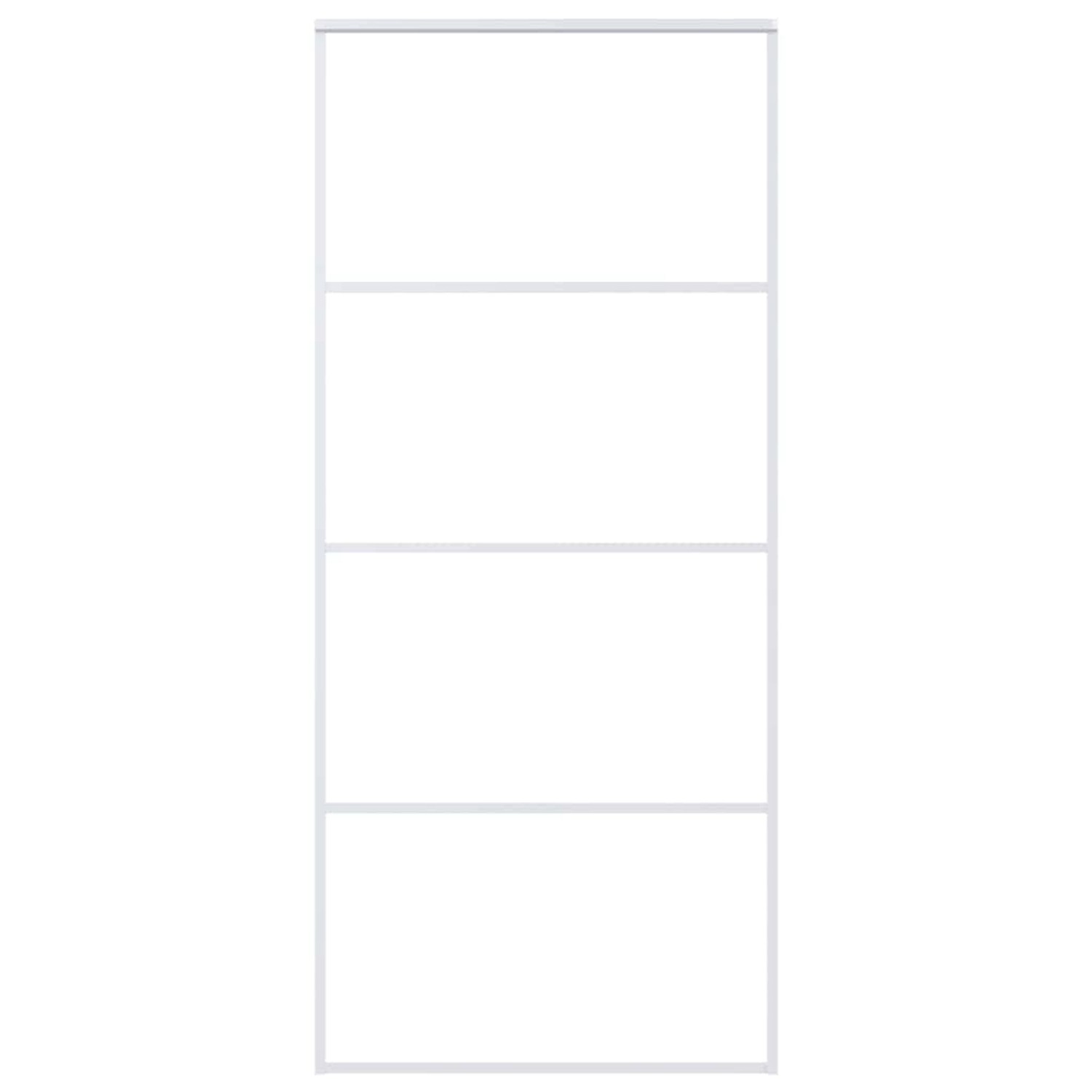 vidaXL Schiebetür ESG-Mattglas und Aluminium 90x205 cm Weiß 151661 günstig online kaufen