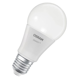 Osram Matter E27 LED-Lampe, A60 Glühlampenform, 9W, dimmbar, für Smart Home.