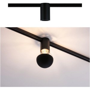 Paulmann URail Spot Ceiling Socket, schwarz, für Schienensysteme, mit E27 Fassung.