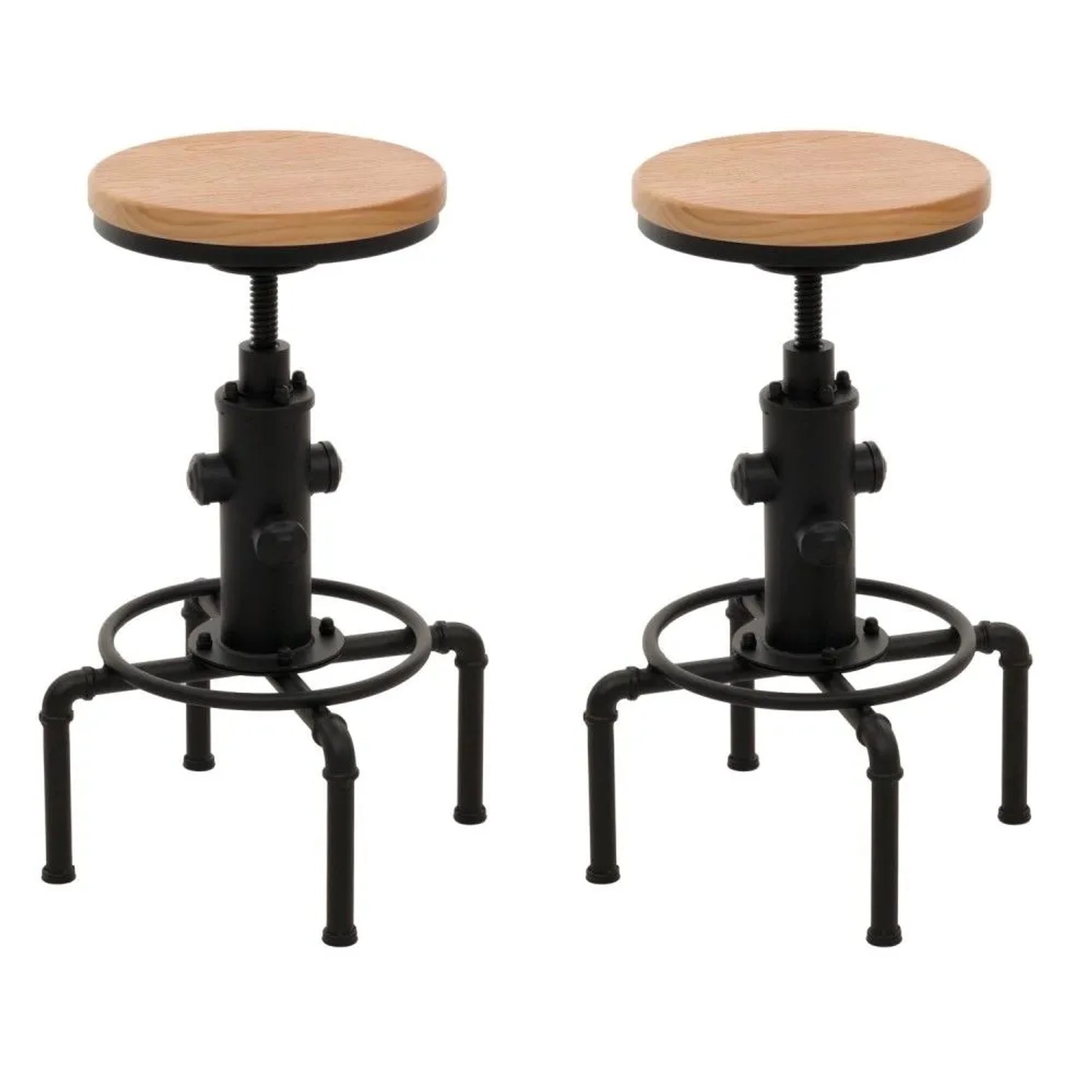 MCW Barhocker N23 2er-Set Natur