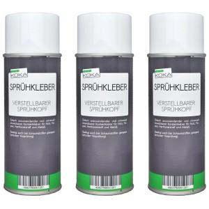 KOKA 3x Sprühkleber mit Verstellbarem Sprühkopf