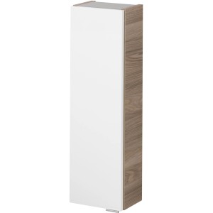Fackelmann Bad-Hängeschrank Luxor, Steinesche Dekor, 20 cm breit. Schmaler Badezimmerschrank mit weißer Tür.