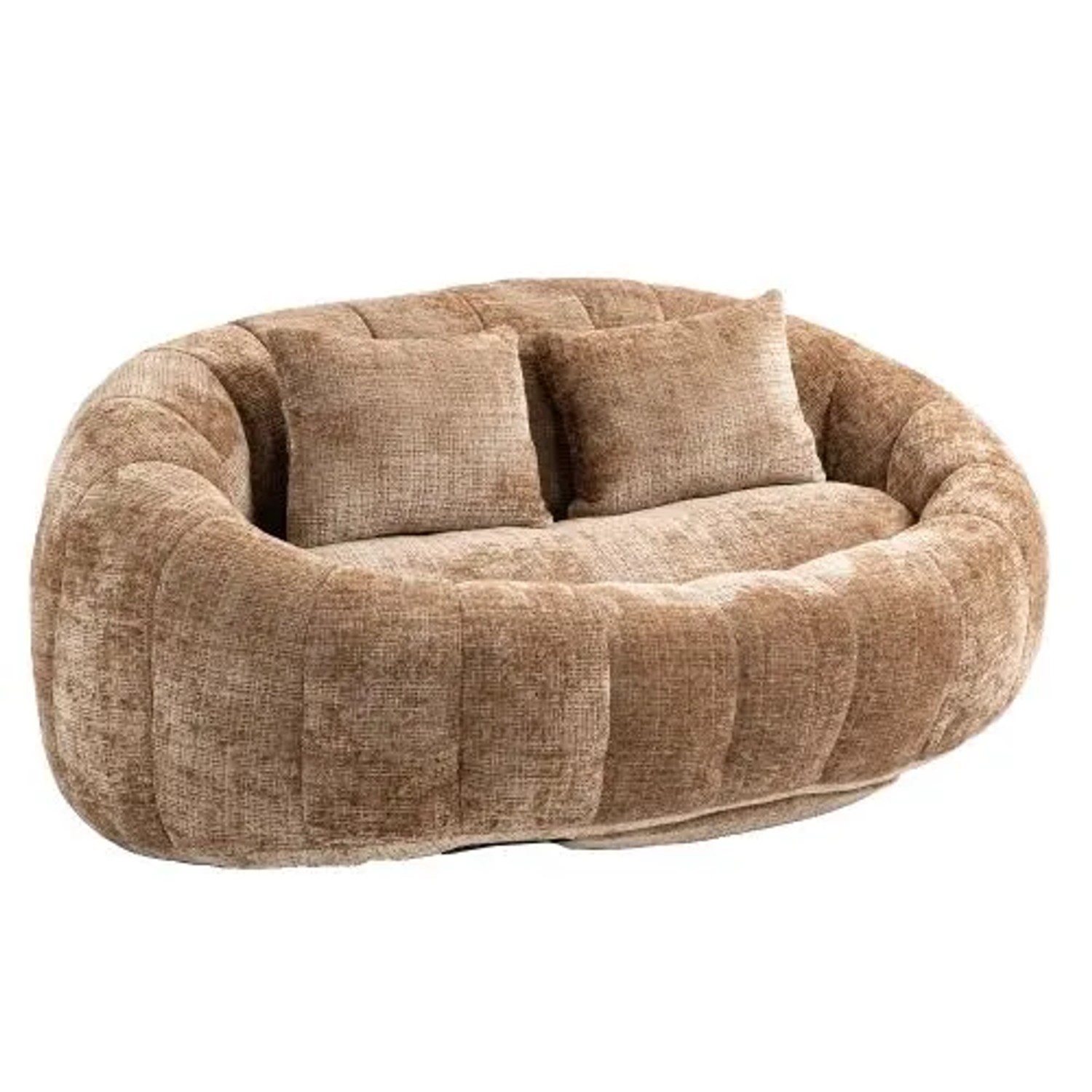 PXloue Stoffsofa Sitzsack Sofa für Erwachsene und Kinder 150x95x63cm Chenille Braun
