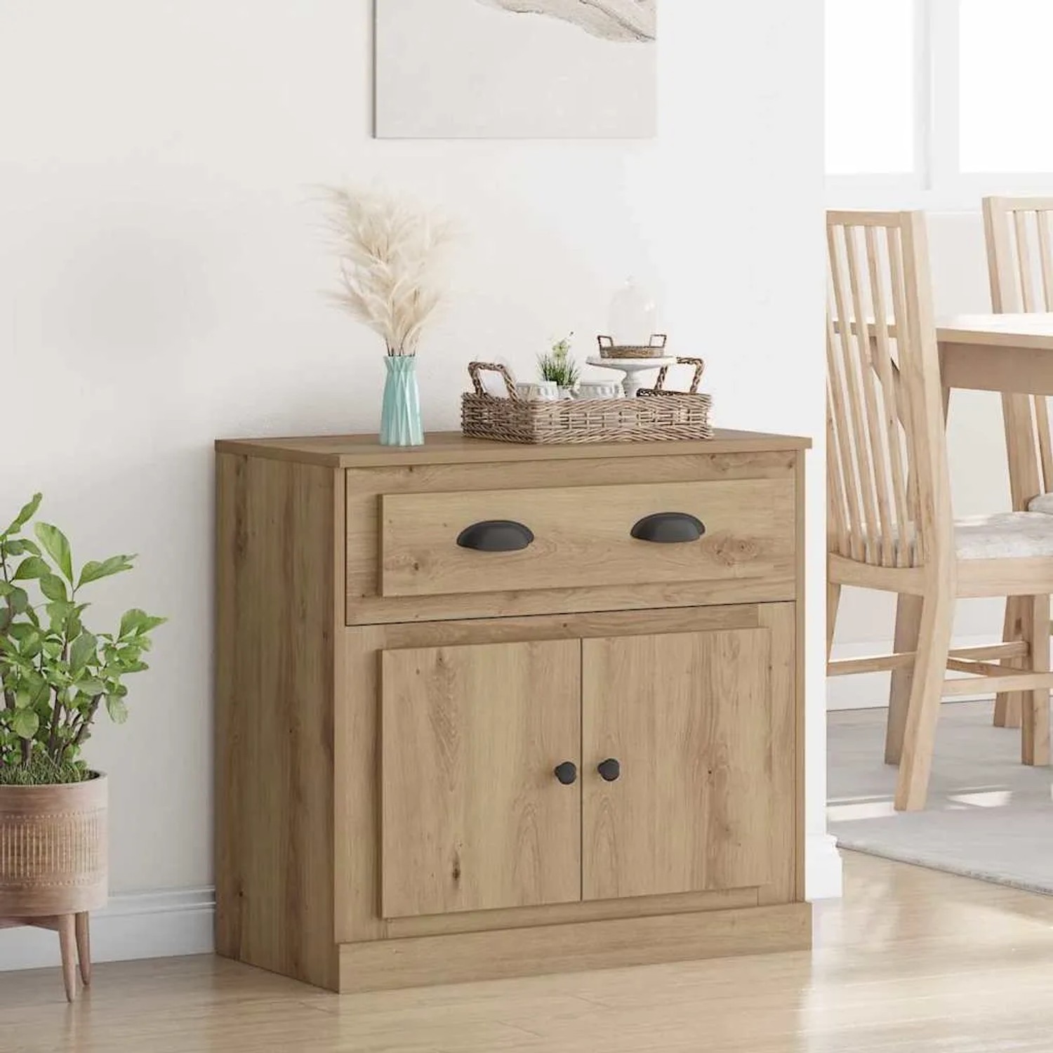 vidaXL Highboard Artisan-Eiche 70 x 35,5 x 67,5 cm Holzwerkstoff 881418_2