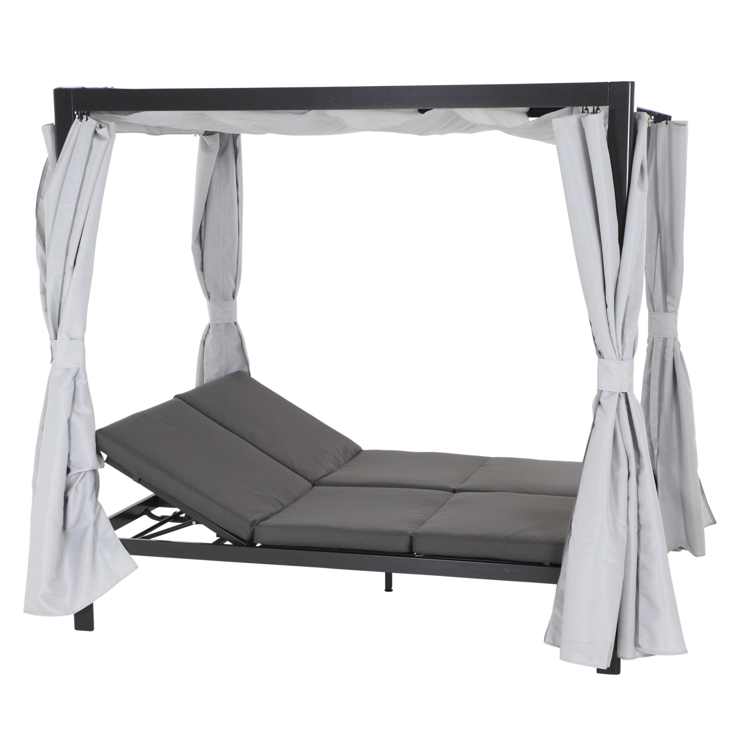 Siena Garden Loungebett Waikiki 206 cm x 150 cm x 200 cm Anthrazit