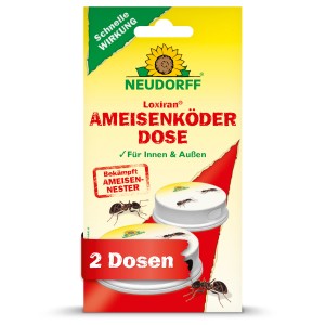 Neudorff Loxiran Ameisen-Köderdose, 2er-Pack für Innen & Außen. Effektive Ameisenbekämpfung.