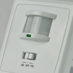 ChiliTec Unterputz Bewegungsmelder, 160 Grad, LED geeignet, Nahansicht.