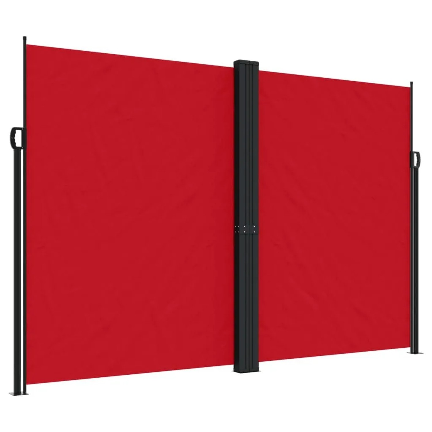 Furnicato Seitenmarkise Ausziehbar 220x1200 Cm Wasserfest Uv-beständig Polyester Mit Pu-beschichtung Rot