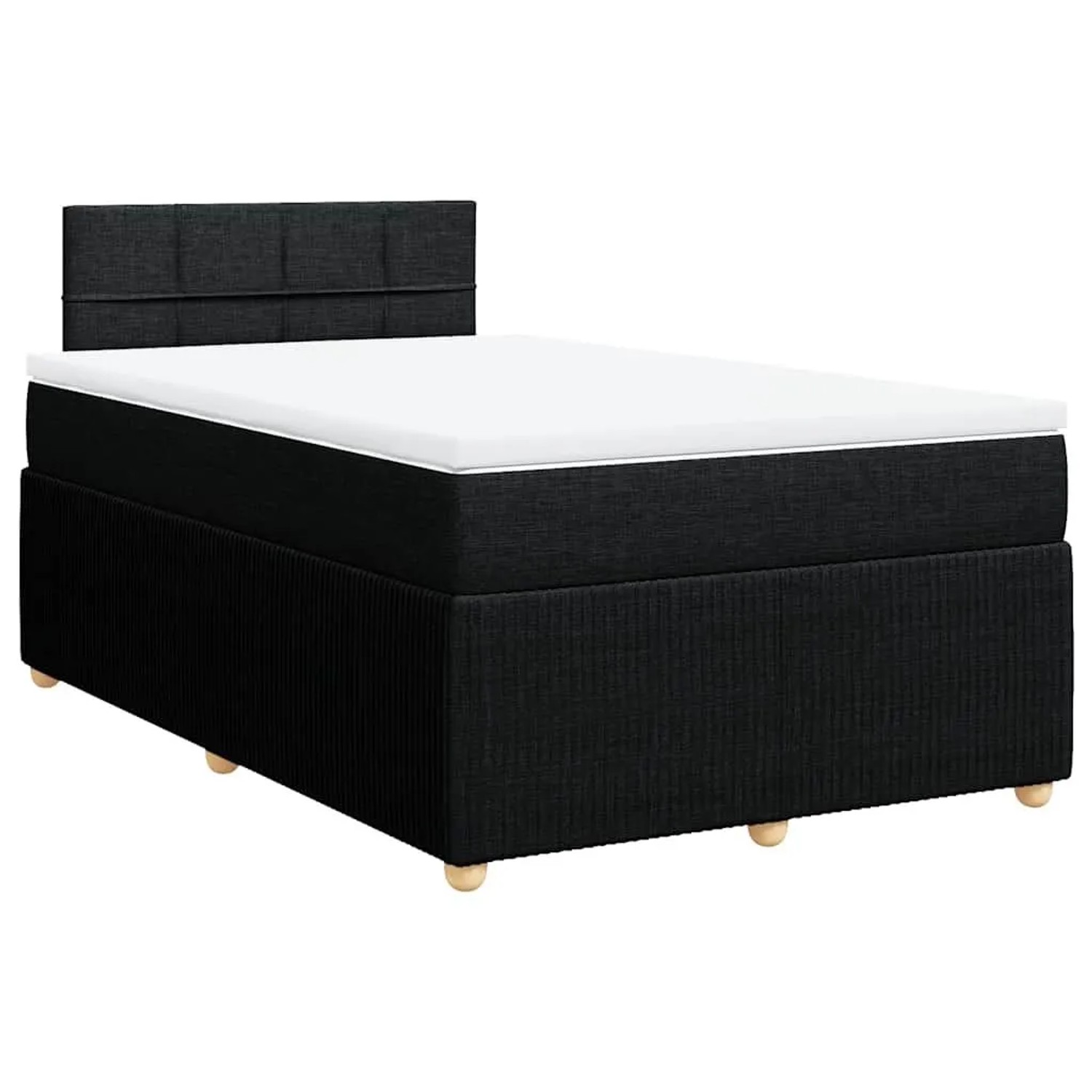 vidaXL Boxspringbett mit Matratze Schwarz 120x190 cm Stoff 3287397 günstig online kaufen