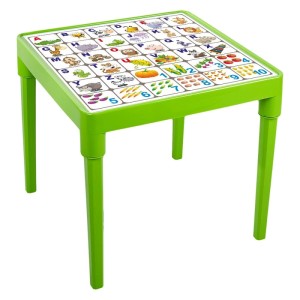 KMND Kindertisch English Alphabet Oliv 20862