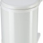 Hailo Mülleimer Compact Box, 15 l, reinweißes Stahlblech für Drehtür-Unterschränke.