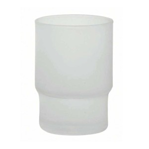 tesa® Ersatzglas für Zahnputzbecherhalter, satiniertes Glas.