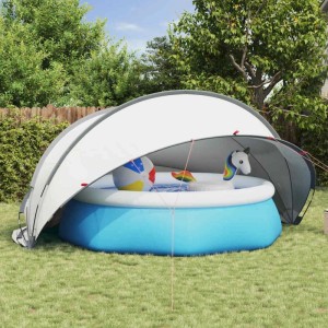 vidaXL Pool-Dome Grau und Orange 472 x 460 x 229 cm 42001118