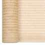 Beige vidaXL Zaunblende 2x25m aus HDPE, gerollt. Sichtschutz für Garten & Balkon.