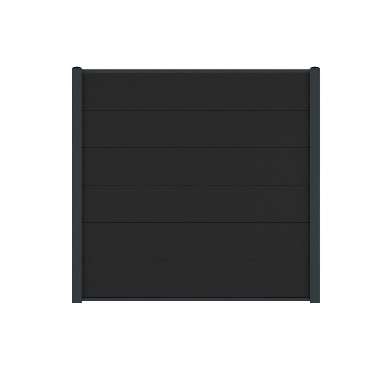Vidual WPC-Sichtschutzzaun Comp-co 280 zum Aufdübeln 1,8 m x 24,93 m Anthrazit