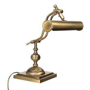 Licht-Erlebnisse Klavierleuchte Messing Massiv 39 cm Hoch E14 Jugendstil