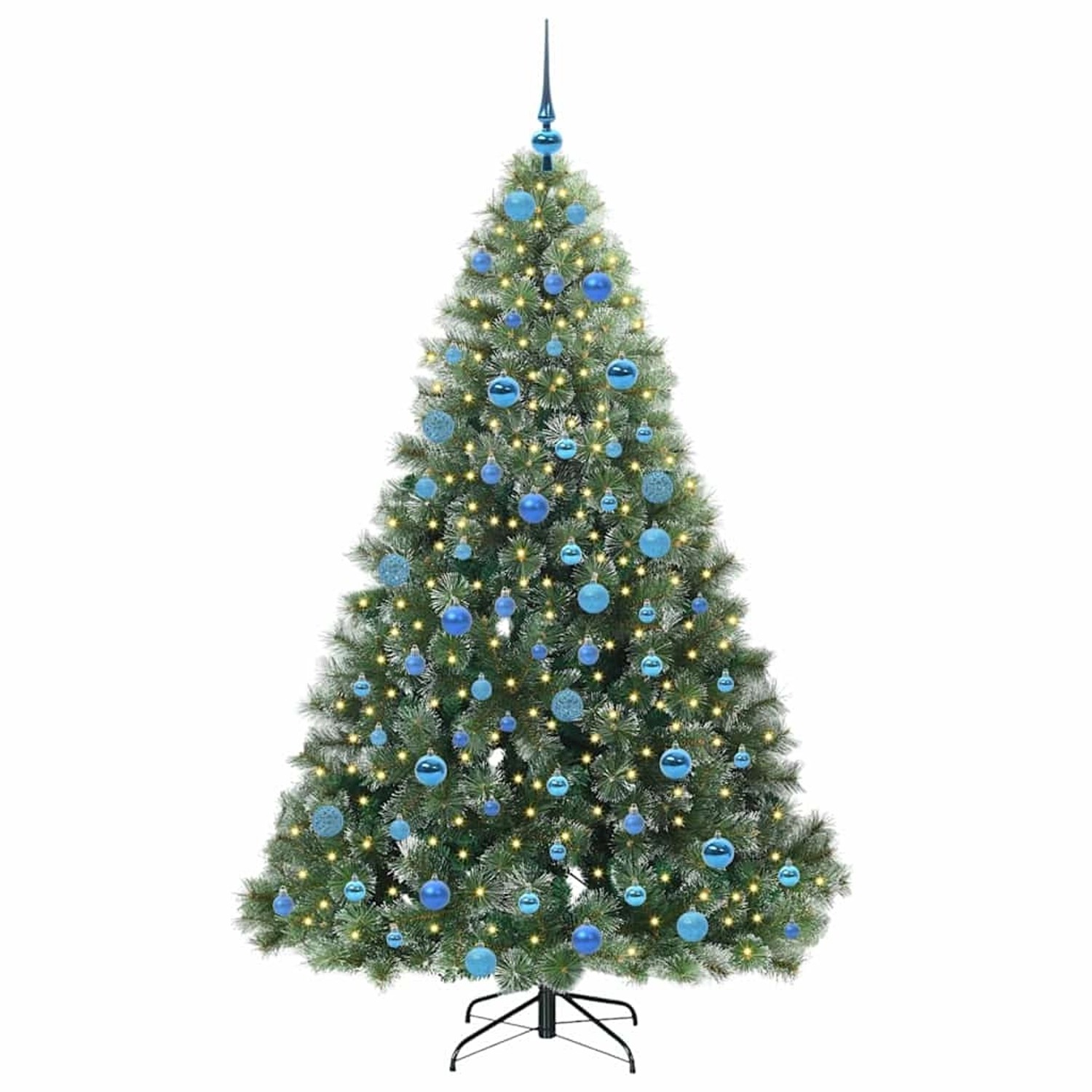 vidaXL Künstlicher Weihnachtsbaum mit 300 LEDs Grün 180 cm PE und PVC 3397855