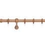 Mydeco Gardinenstange Buche, 160cm, mit Zubehör. Holz-Garnitur für Fensterdekoration.