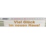 Stabila Zollstock 2m mit Lasergravur "Viel Glück im neuen Haus", ein ideales Messwerkzeug & Geschenk.