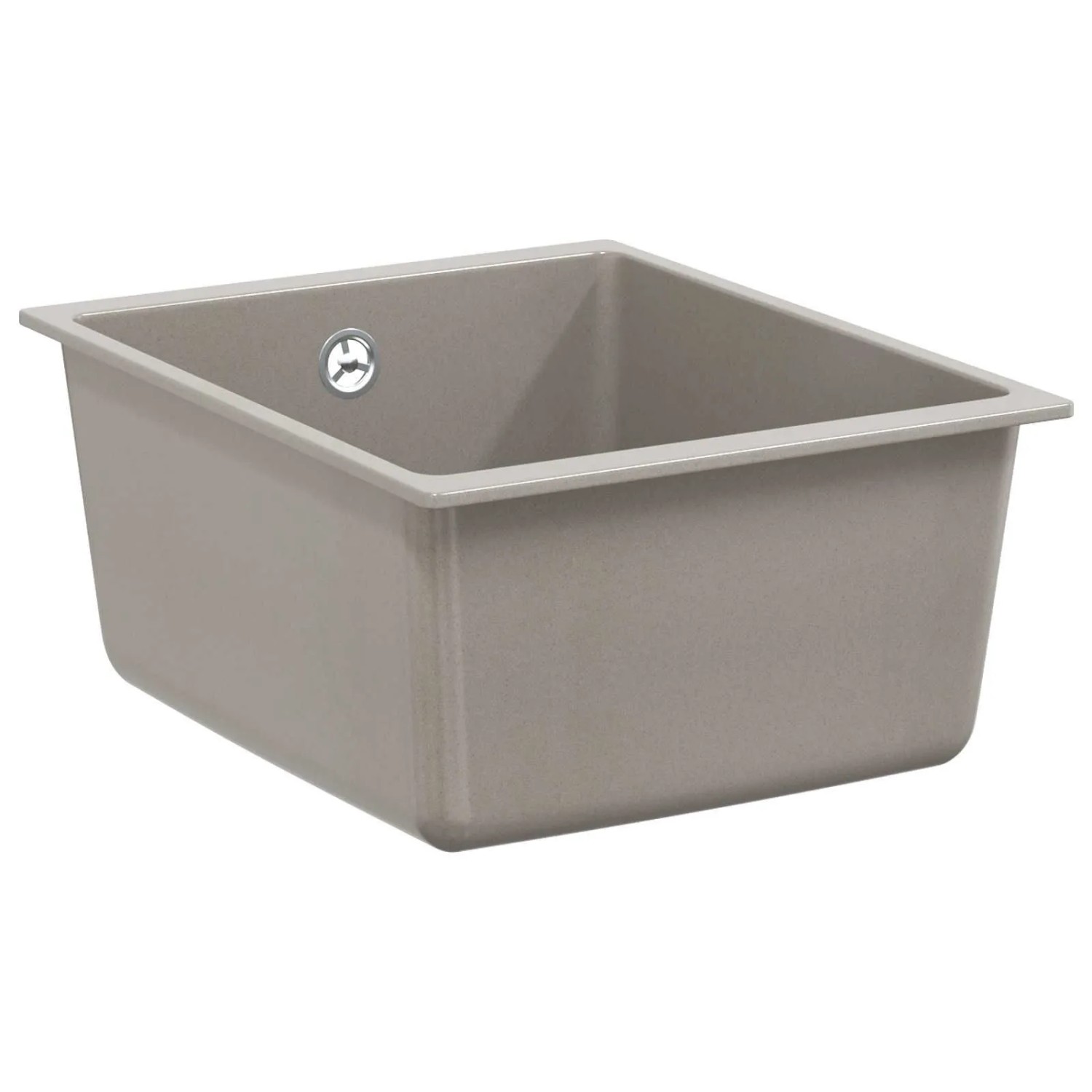 vidaXL Waschbecken Grau 370 x 460 mm 80% Quarz und 20% Harz 42028417