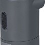 Bestway PowerTouch Akku-Luftpumpe, grau, mit Ladeanzeige und Aufsätzen für verschiedene Ventile.